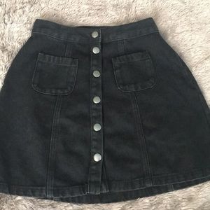XS Black Jeans Skirt from Urban Outfitters